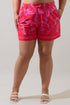 Rency Floral Arvery Pleated Shorts Curve